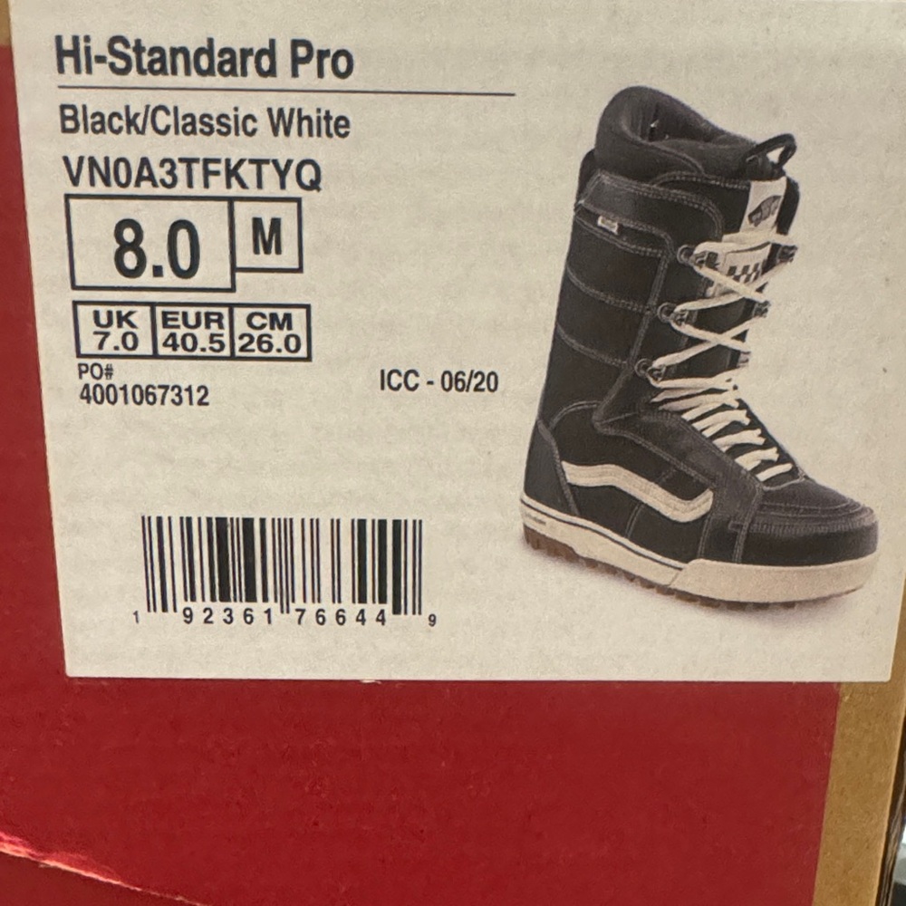 Vans Hi-Standard Pro Snowboard Boots Black Classic White